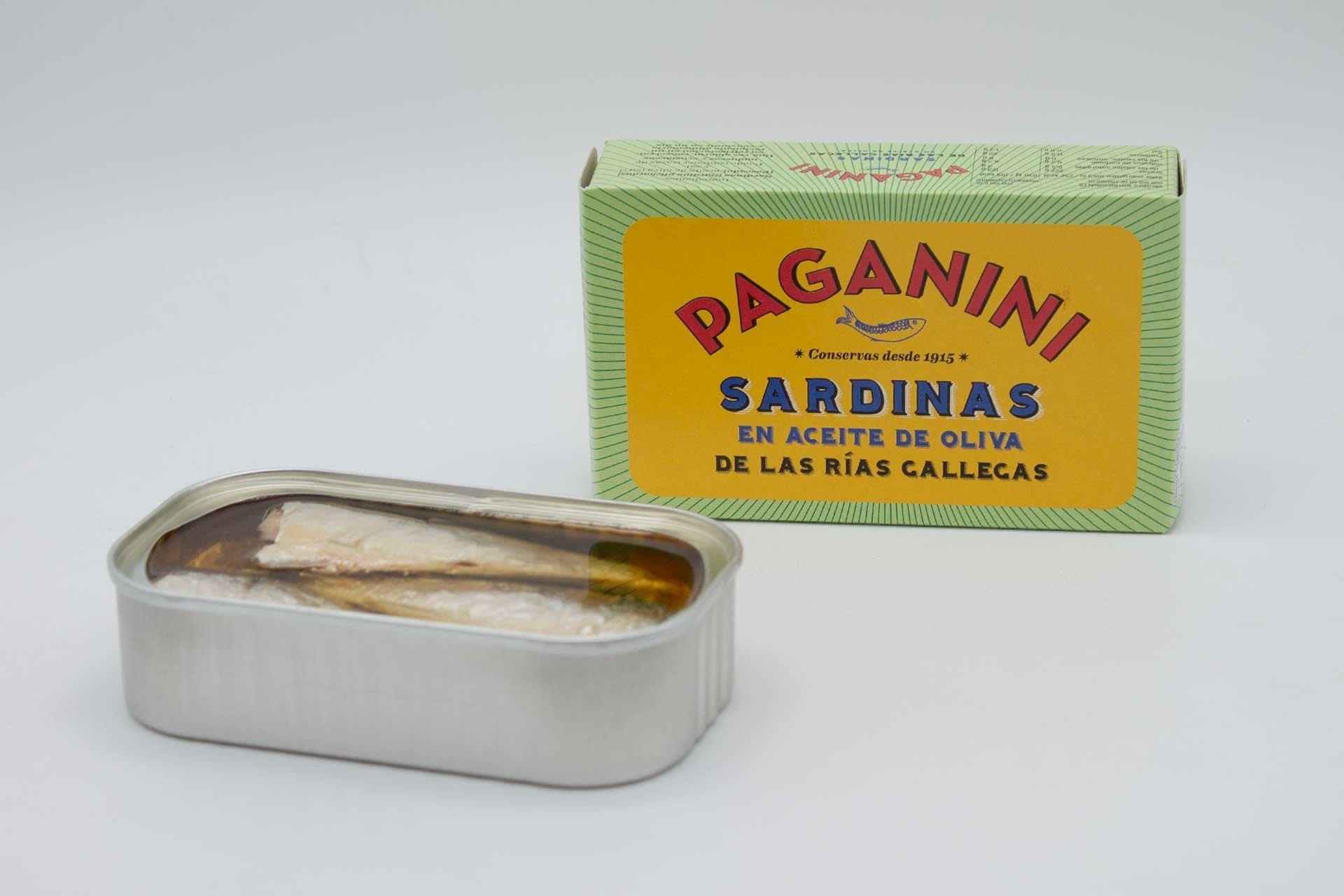 Sardine in olive oil Paganini 115 g – Conservas Lago Paganini