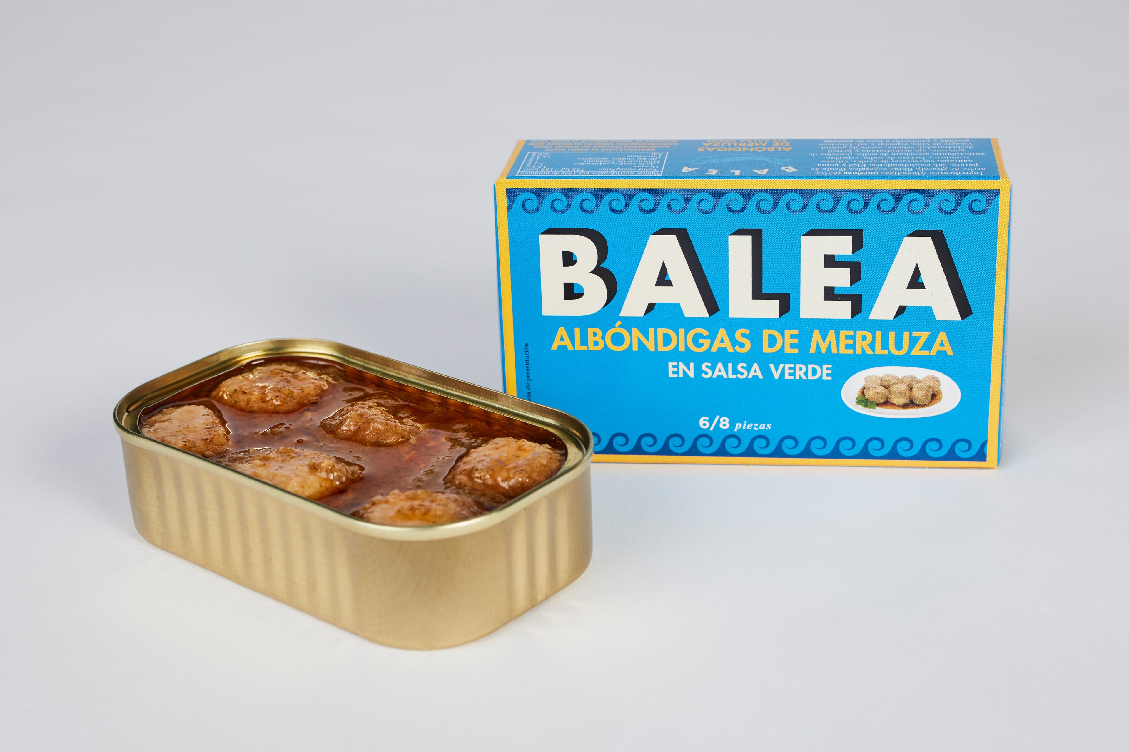Albóndigas de merluza en salsa verde. 6/8 piezas 115 g