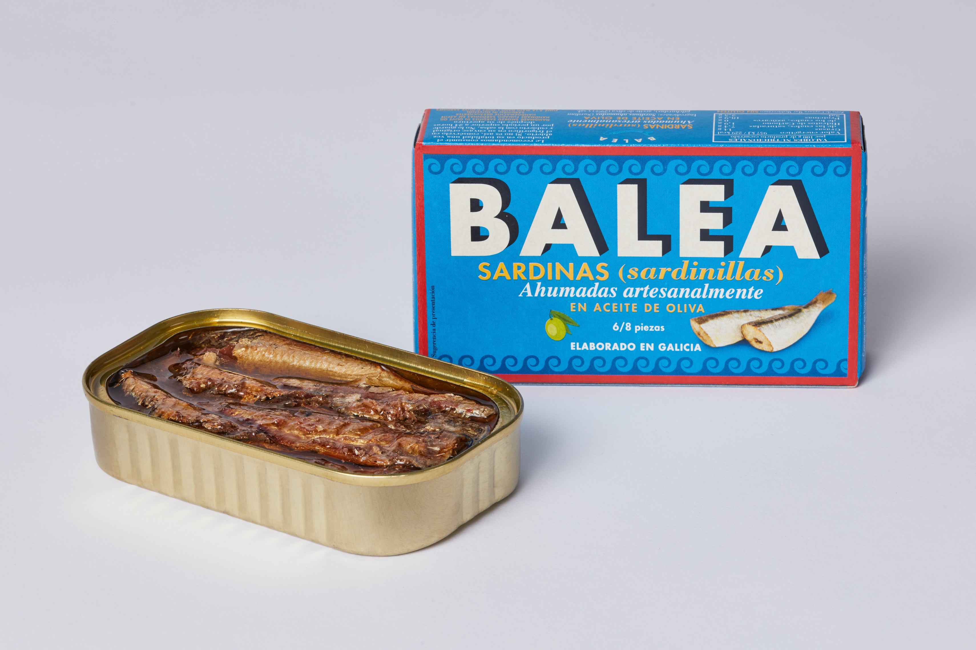 Sardinillas ahumadas artesanalmente en aceite de oliva 6/8 piezas 81 g