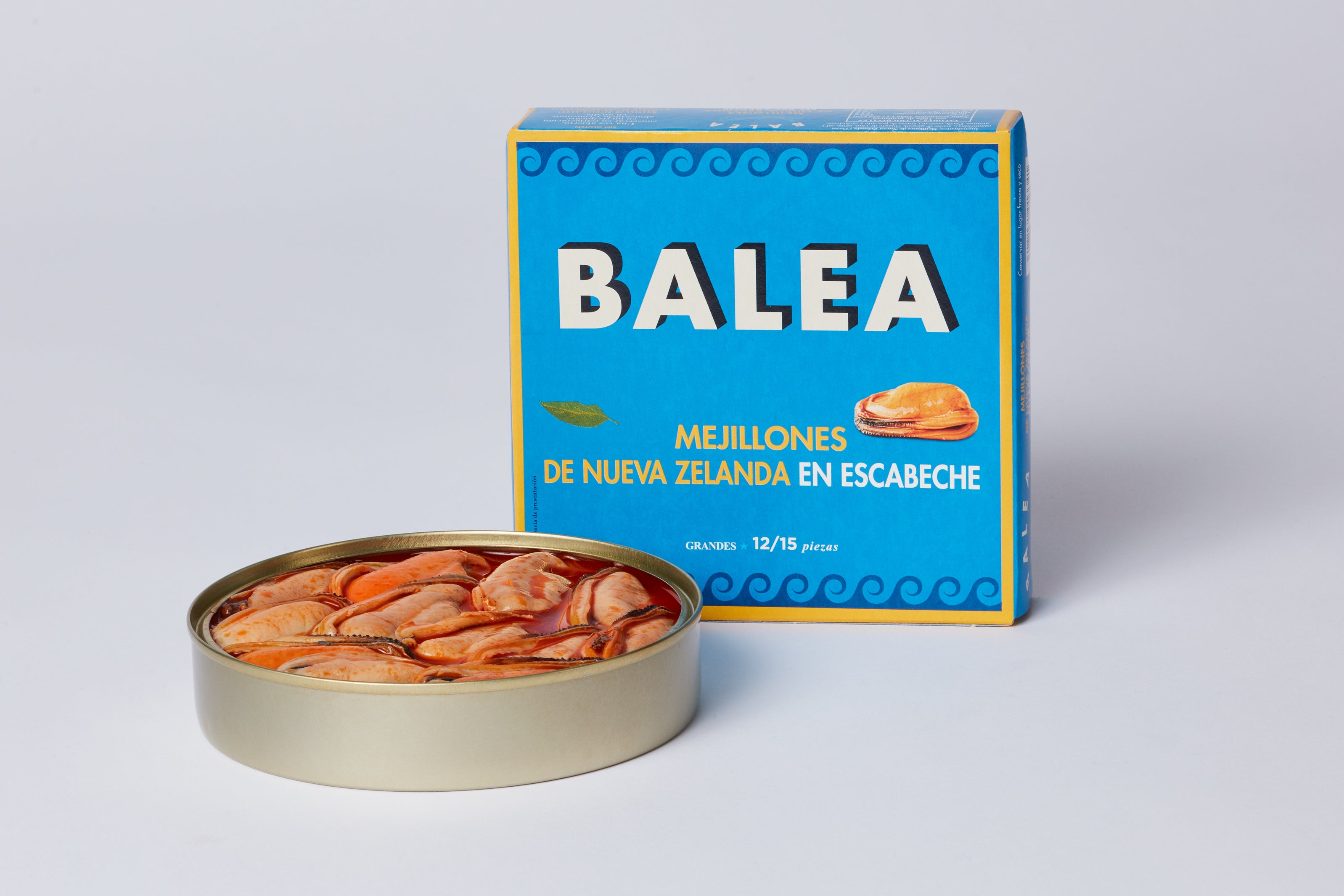 Mejillones de Nueva Zelanda grandes en escabeche 12/15 piezas 266 g