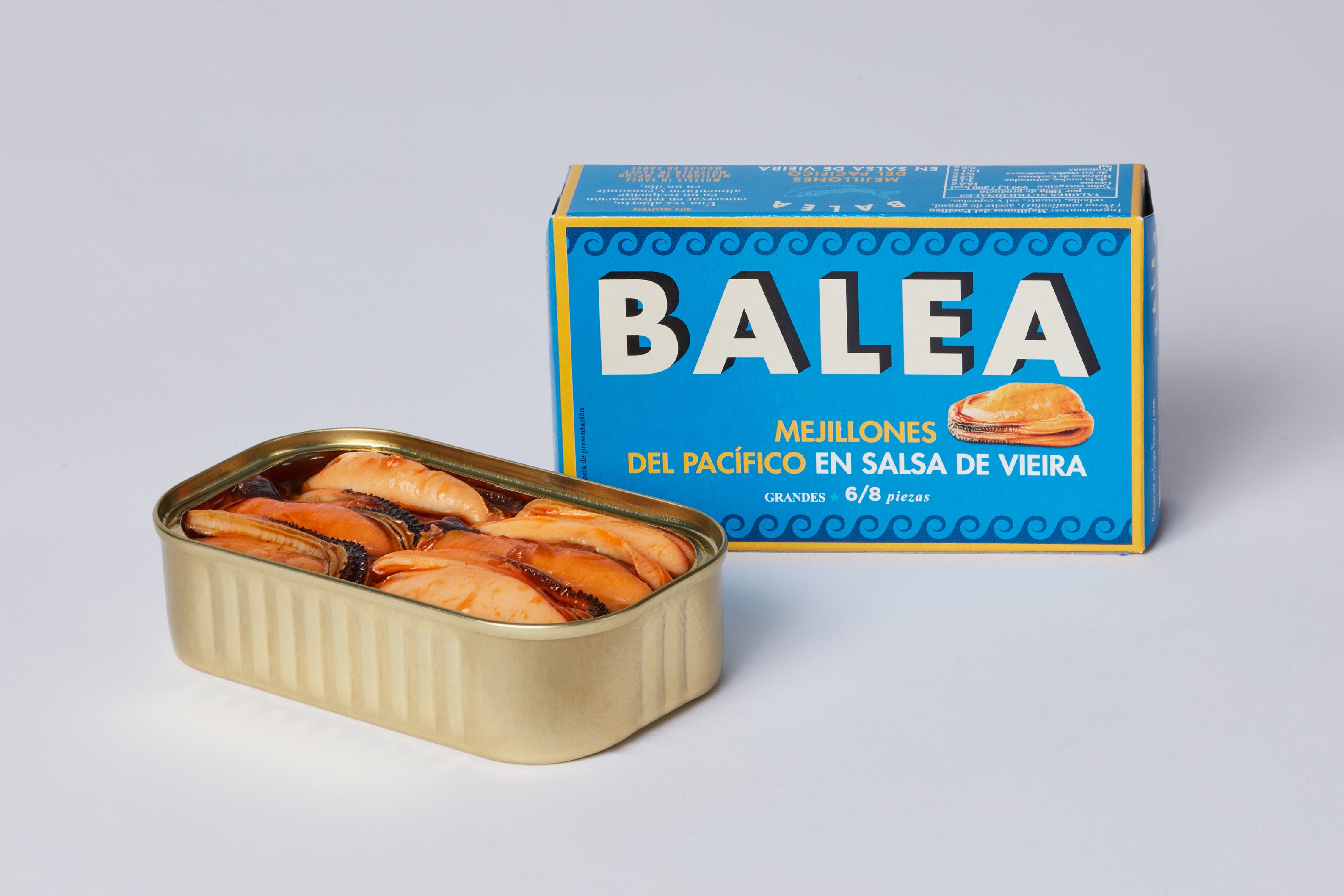 Mejillones de Nueva Zelanda grandes en salsa vieira 6/8 piezas 115 g