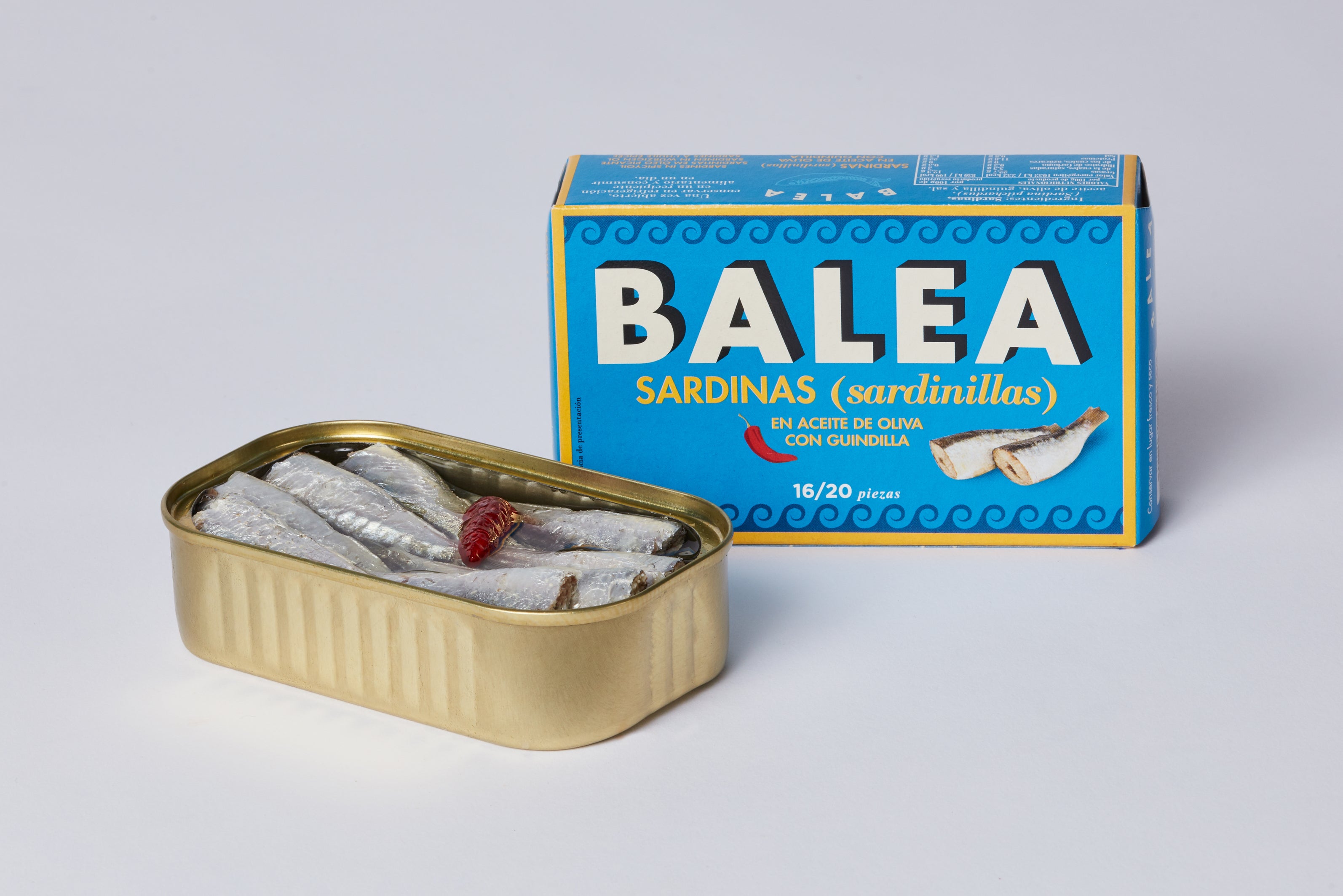 Sardinillas picantes en aceite de oliva 16/20 piezas 115 g
