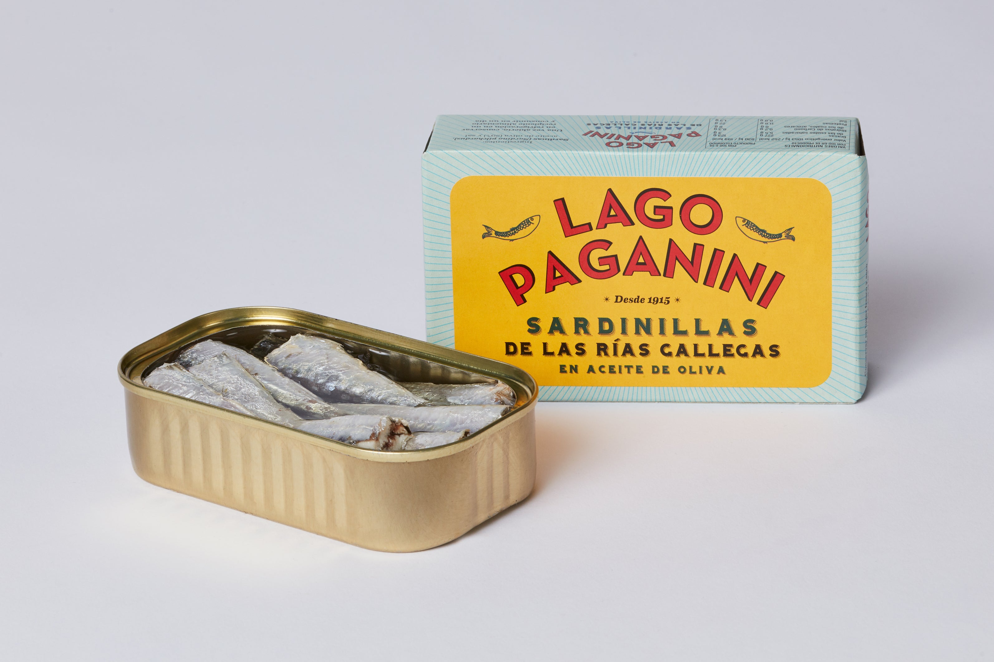 Sardinillas de la rías gallegas en aceite de oliva 16/20 piezas Paganini 115 g