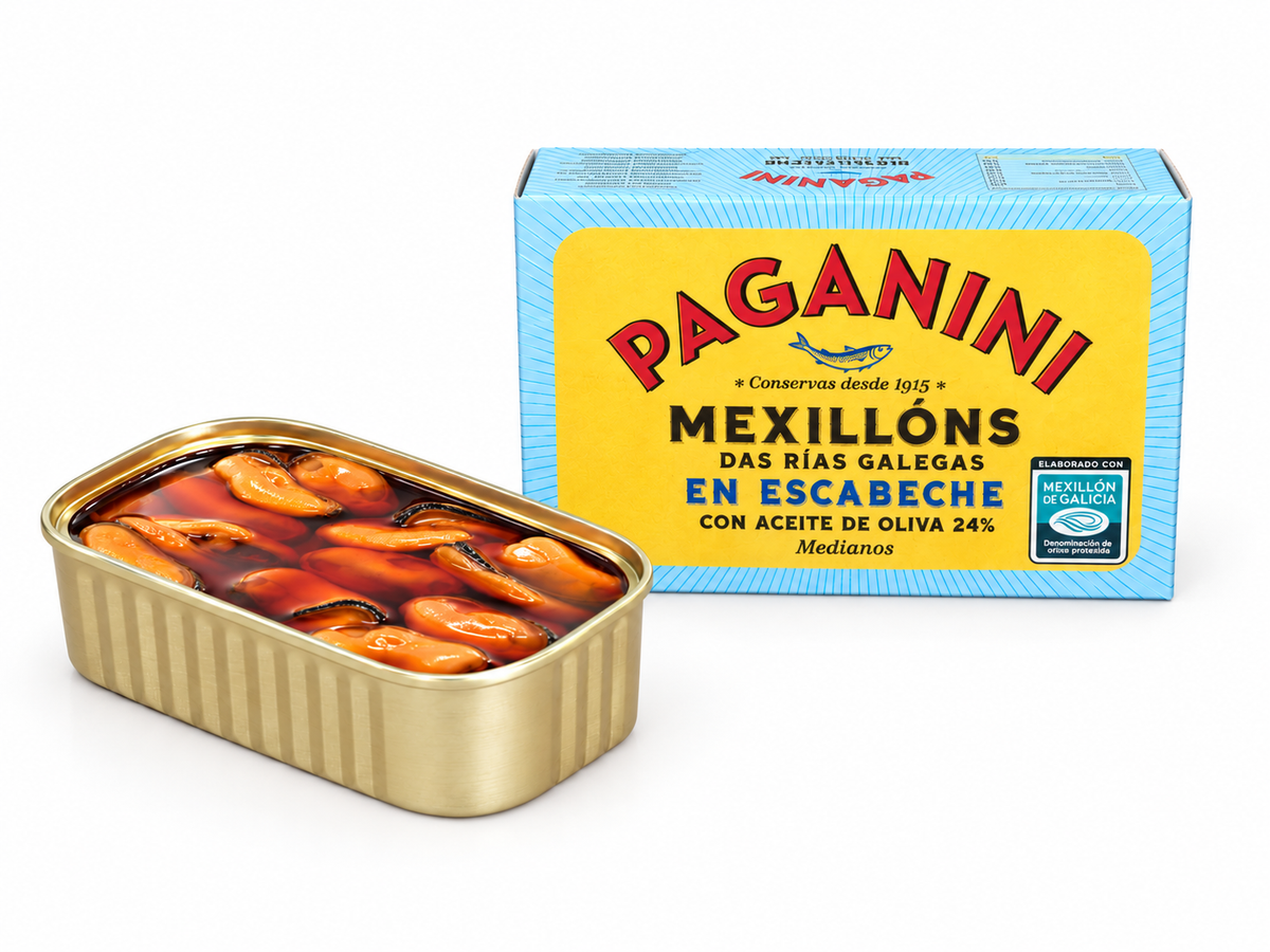 Mexillóns Galegos en Escabeche Medianos Paganini 115 g